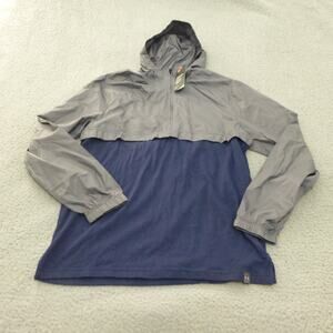 Under Armour Hoodie Shirt Mens Medium Windbreaker 1/4 Zip Blue Gray NWT
